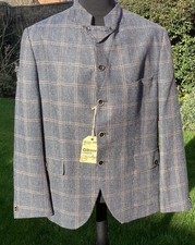 BRAND NEW WITH TAG …GIBSON LONDON VINTAGE… NAVY CHECK 2 WAY JACKET. ..SIZE 46R