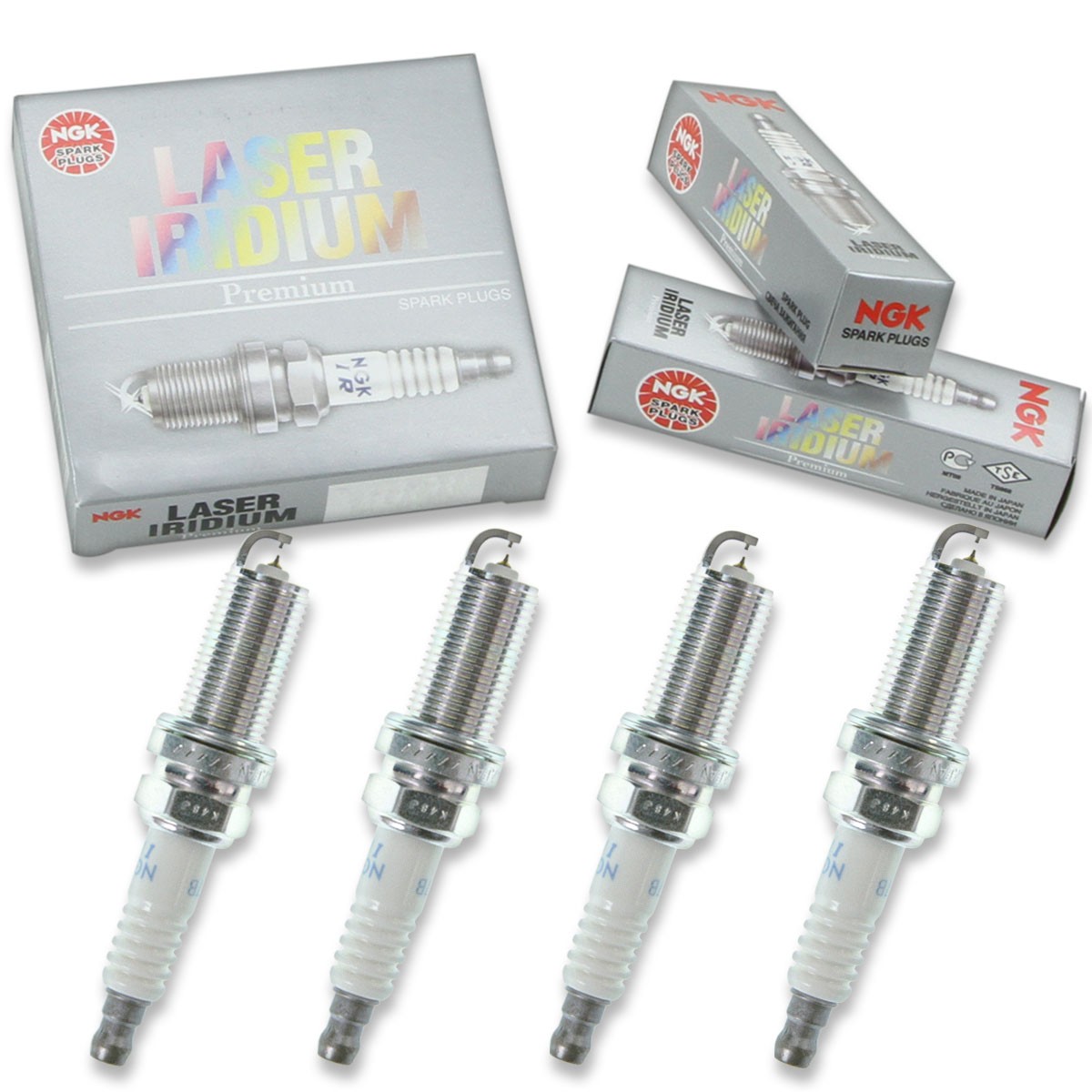 4 pc NGK 97218 DILFR7B10G Laser Iridium Spark Plugs for 55564748 Ignition uc