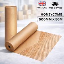 500MMX50M BROWN KRAFT HONEYCOMB WRAPPING PAPER ROLL ECO PACKAGING PAPER ROLL