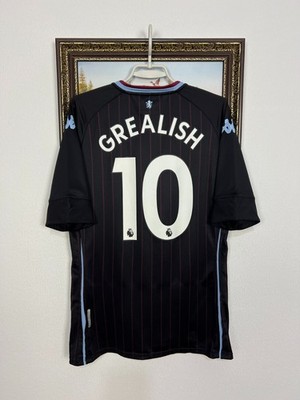 Aston Villa Away football shirt 2020 Soccer #10 Grealish Kappa Jersey Size XL