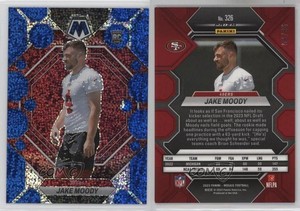 2023 Panini Mosaic Rookies Blue Sparkle Prizm /96 Jake Moody #326 Rookie RC