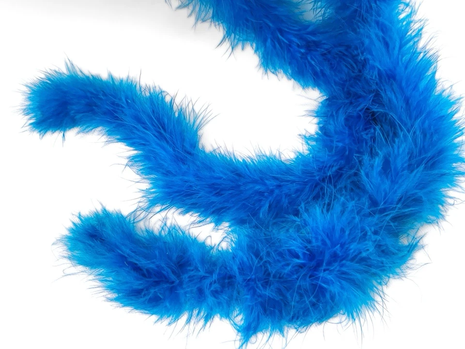 Boa de plumas vintage burlesca showgirl azul verdoso 78" Foto 3 de 3