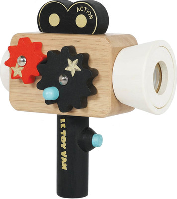 - Educational Wooden Toy Hollywood Film Camera | Kids Pretend Role Play Toy - Su