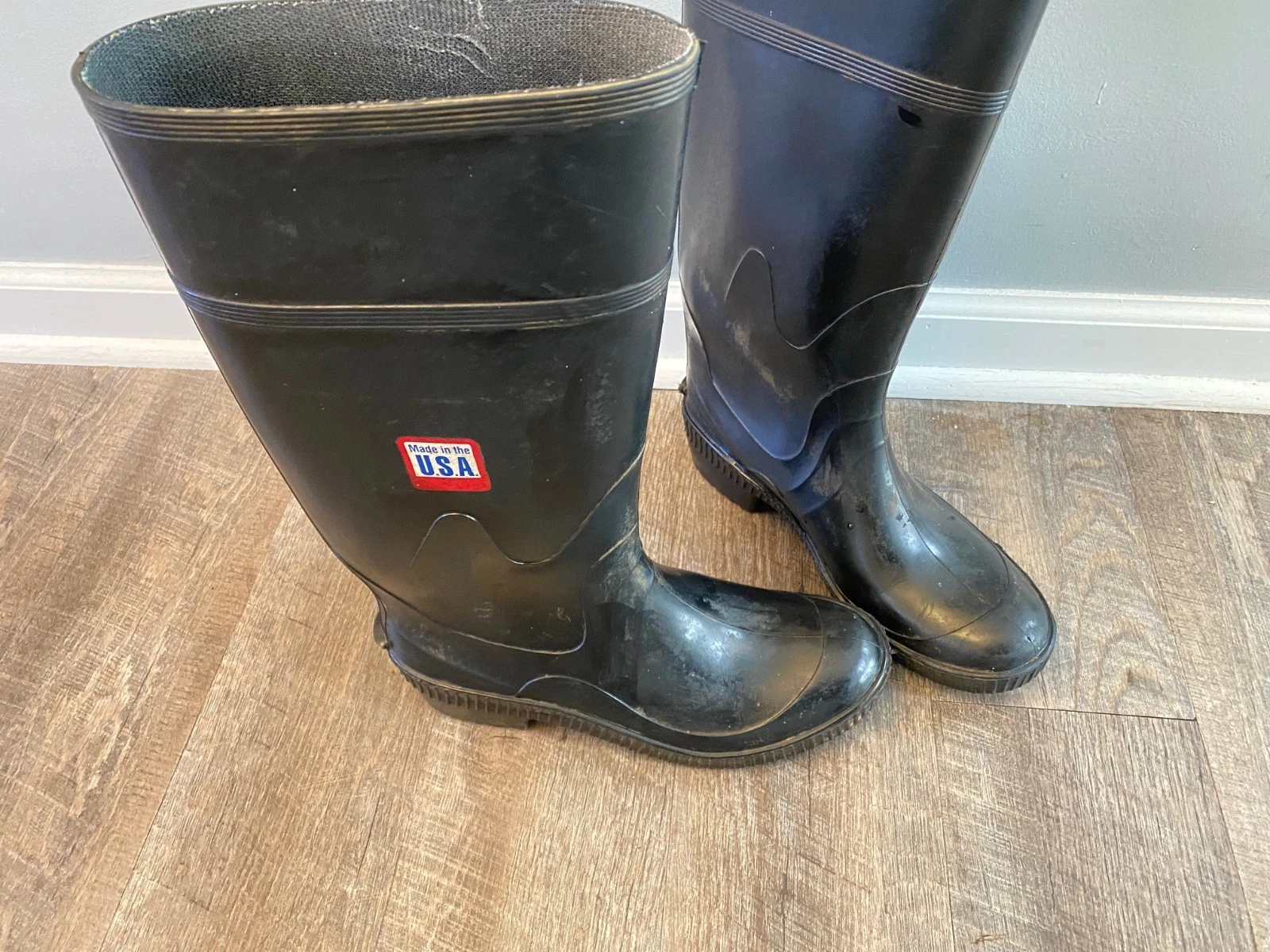 Hunting Fishing Farming Mud WATERPROOF PROTECTIVE WORK RAIN BOOTS Men's 10