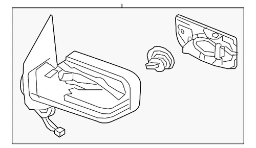 Genuine Nissan Passenger Right Front Door Side Mirror 96301-9FS0B