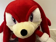 Rare 2012 sanei M Knuckles 10" Plush doll toy SEGA Sonic the Hedgehog japan