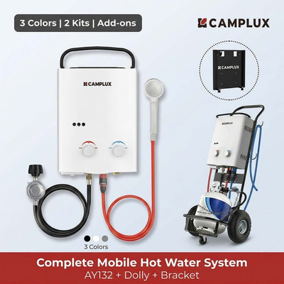 #ad #ad Camplux 5L Portable Tankless Water Heater amp; Pump Kit Dolly Bracket Outdoor RV $134.99