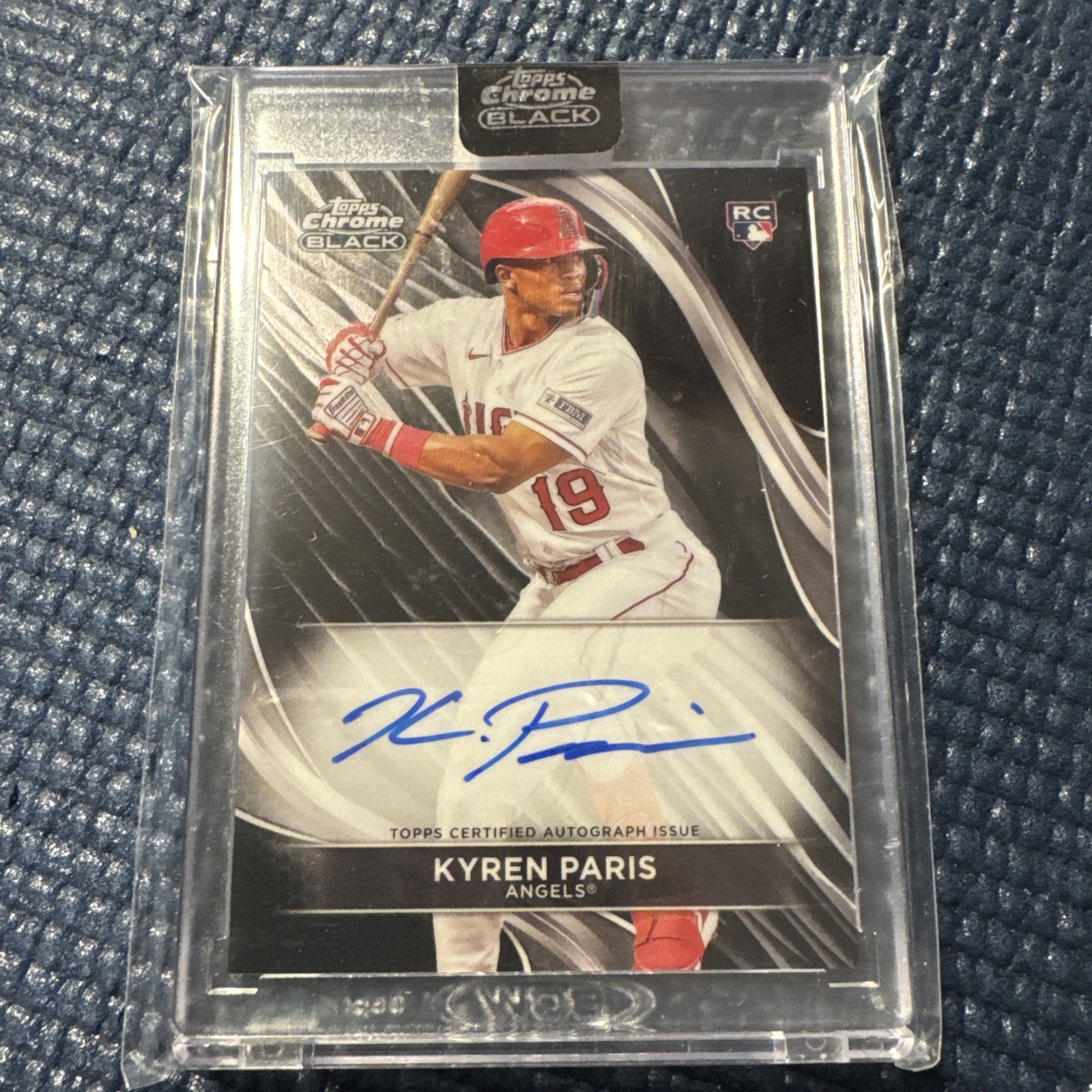 Kyren Paris 2024 Topps Chrome Black #CBA-KP On Card Auto Angels Rookie Card RC
