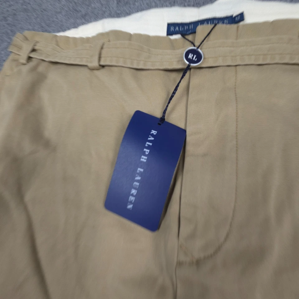 Ralph Lauren Skirt Womens 12 Brown Denim WILLA Belted Pockets Size 12 NWT - Image 2 of 4