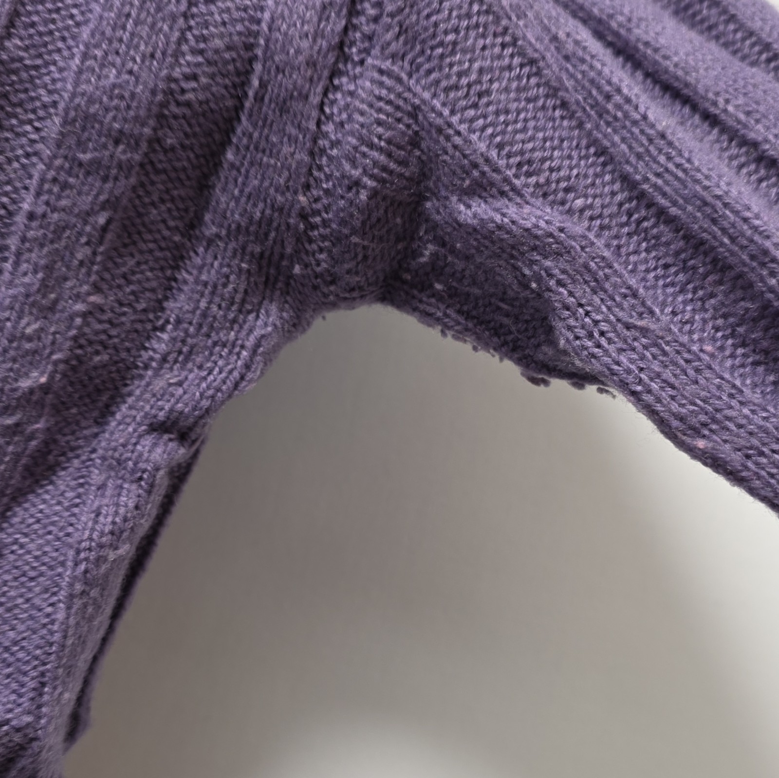 M&S Collection Purple Ribbed Knit Crew Neck Long Sleeve Jumper XS image 5