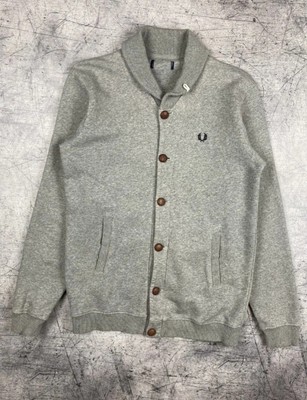 Vintage Fred Perry Cardigan Men's Classic Y2K Long Sleeve Rare 00s Size M