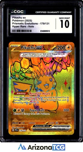Pikachu ex graded CGC 10 for sale on eBay