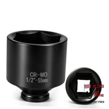 12 Drive Deep Impact Socket 6-point Cr-mo Steel Black Oxide Finish 55mm