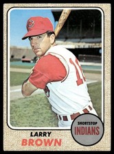 Larry Brown 1968 Topps #197 Clevelend Indians Vintage Baseball Card