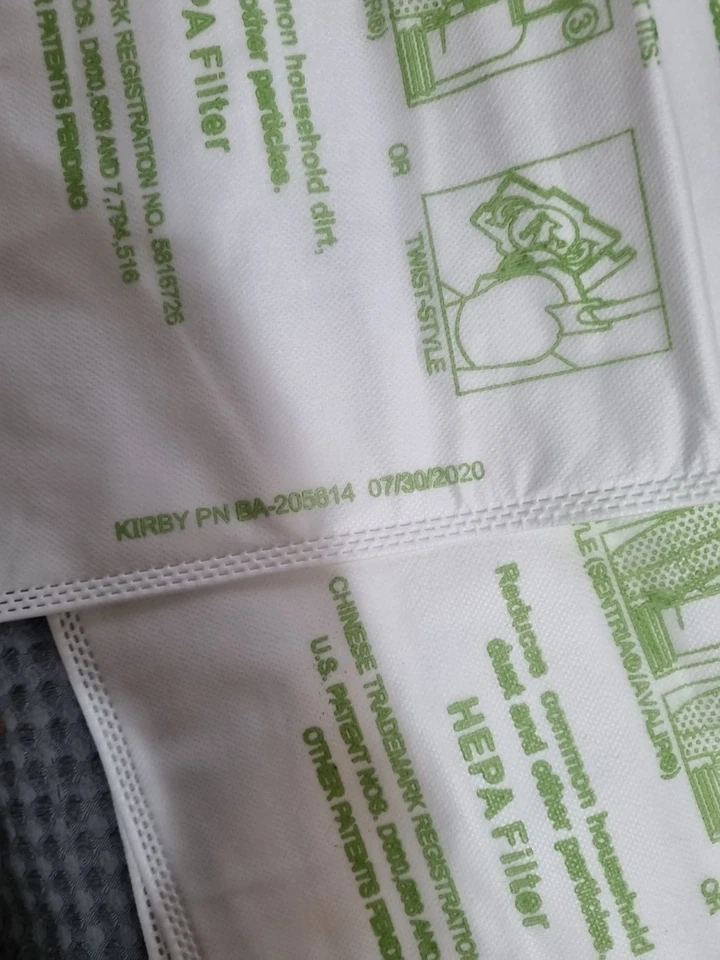 4 X Genuine KIRBY VACUUM BAGS Sentria F & twist Style UNIVERSAL ~  MICRON MAGIC  - Image 3 of 4