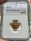 2022  Eagle G$5 - MS69 NGC - 1/10th Oz Fine Gold