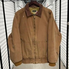 Saf-Bak Brown Duck Canvas Work Jacket Corduro...