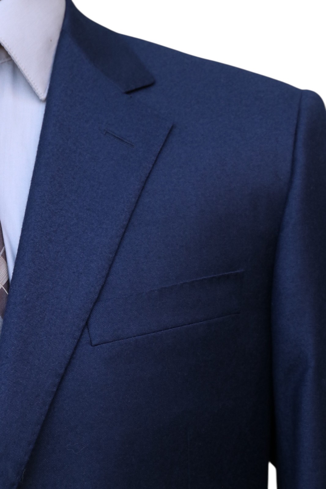 Samuelsohn Performance Solid Blue Wool Cashmere T… - image 4