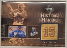 Carlos Beltran 2002 Upper Deck, Game Used Bat #'d 130/150. Bat #15 of The Set.