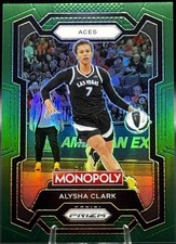Alysha Clark 2024 WNBA Monopoly #7 - Green Prizm #05/24! RARE! Las Vegas Aces
