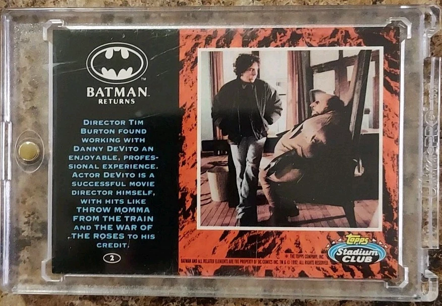 1992 Topps StadiumClub BATMAN RETURNS Set + Danny DeVito PENGUIN Auto Card RARE! - Image 3 of 4