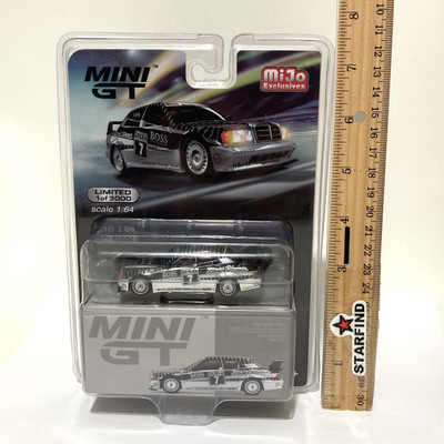 1/64 MINI GT MERCEDES 190E 2.5-16 EVOLUTION II #7 AMG 1990 DTM CHASE CAR MIJO  