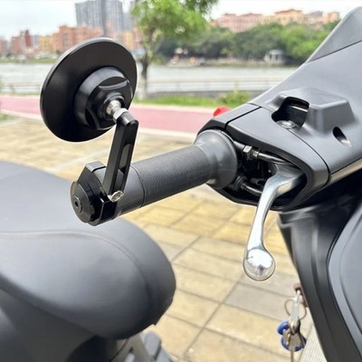For Vespa GTS300 GTV300 Sprint 150 Bar end Rearview Mirrors Handle Grip black