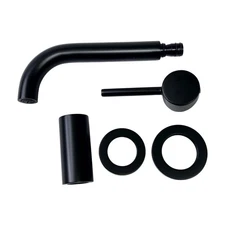 Signature Hardware 483899 Lexia Wall Mounted Bathroom Faucet - Matte Black