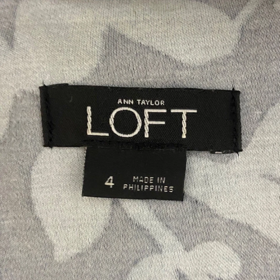 Mono Ann Taylor LOFT Azul Marino Floral Sin Mangas Pierna Ancha Resort Boho Talla 4 Foto 4 de 4