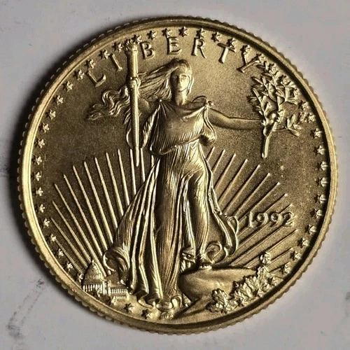 1992 1/4 OZ $10 Gold American Eagle Gem BU SKU02