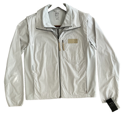 Emporio Armani EA7 Reebok Windbreaker XL Zig 2in1 Jacket Salty Grey Reflective