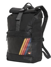 Marine Layer Roll Top Backpack Coated Canvas Black 17” Laptop Sleeve