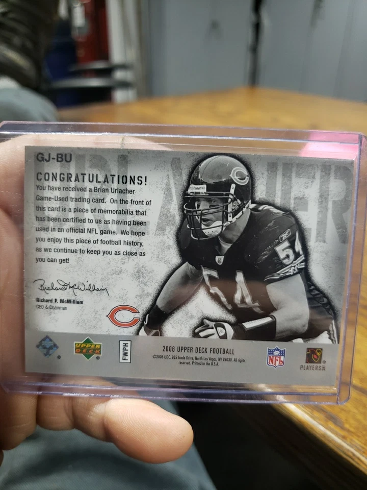 2006 Upper Deck Game Used Jersey Brian Urlacher Chicago Bears - Image 2 of 3