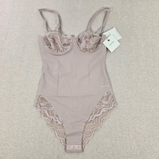 Calvin Klein Sensual Stretch Lace Shapewear Bodysuit Cedar S NWT