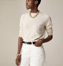 J. CREW Classic Fit crewneck sweater in Natural Size M 148 BA400