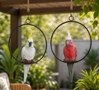 26cm Galah or Cockatoo Parrot Australian Native Bird parot on Metal Swing Ring