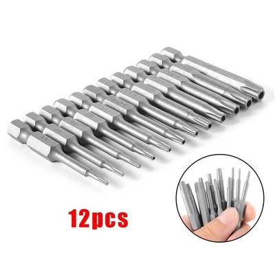 12x Torx-Bit-Set Schnellwechsel-Sicherheitsmanipulationssicherer Schlagschrauber