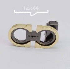 Gold with Gray Salvatore Ferragamo Alloy Belt Buckle for 34-35mm leather strap