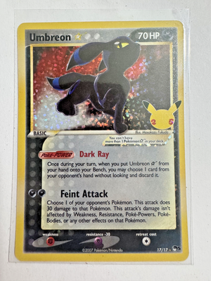 Umbreon 17/17 HOLO RARE- Pokemon Celebrations 25th NM-Very