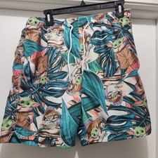 Boys Star Wars Yoda Swim Trunks Size Medium