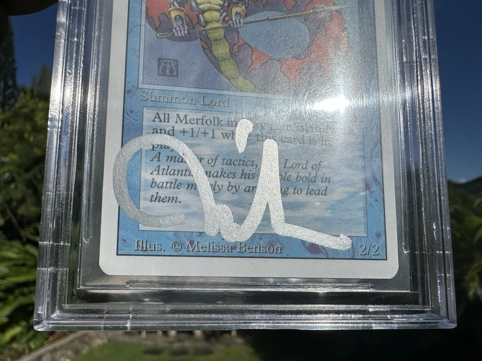 LORD OF ATLANTIS, ARTIST PROOF, REVISED, 1994 MTG, MELISSA BENSON, BAS 10! - Image 4 of 4