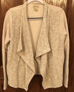 beige waterfall cardigan