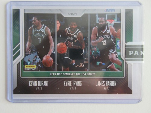 2020-21 Panini Instant NBA Playoff Kevin Durant Kyrie Irving James Harden SP 5/5 - Picture 2 of 4