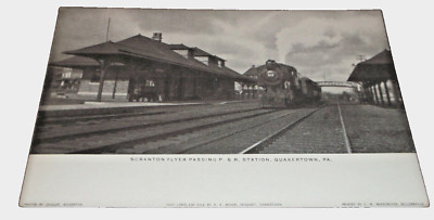 PHILADELPHIA & READING SCRANTON FLYER UNUSED POST CARD QUAKERTOWN PENNSYLVANIA
