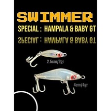 Fishing Lure SwimBait for Casting Hampala and Baby GT (2.5cm 2gr & 4cm 4gr)