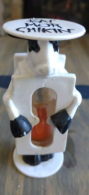 Chick-Fil-A,White/Black Cow Egg Timer Collectible 