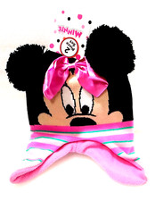 ABG Disney Junior MINNIE 2 Piece Set Pom Pom Beenie Hat And Mittens