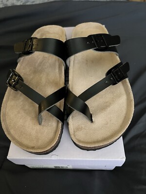 Madden Girl Bryceee Black Sandals NIB Size