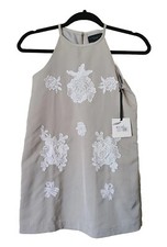 NWT Victoria Beckham for Target Lace Appliqué Halter Dress GIRLS Sz M Sage Mist