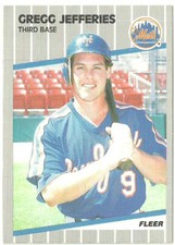 GREGG JEFFRIES NEW YORK METS #38 - FLEER NM-MT 1989